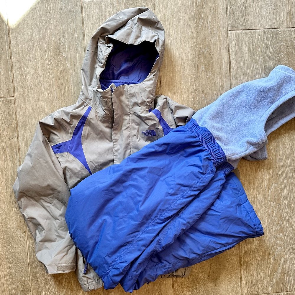 Girls size 12 ski jacket and bibs